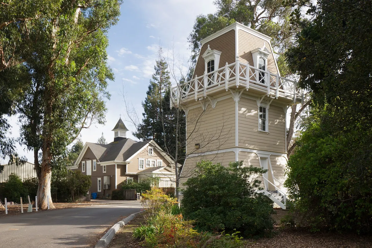 The carriage house and water tower at Holbrook-Palmer Park in Atherton.